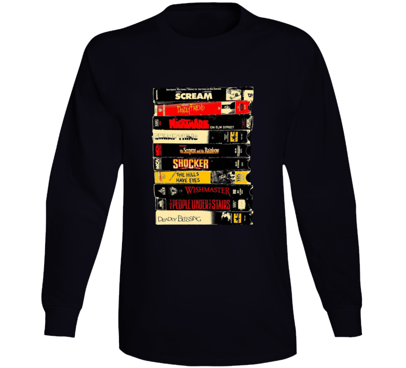 Vhs Horror Movie Retro Vcr Old School Long Sleeve Vhs Horror Movie Retro Vcr Old School Long Sleeve