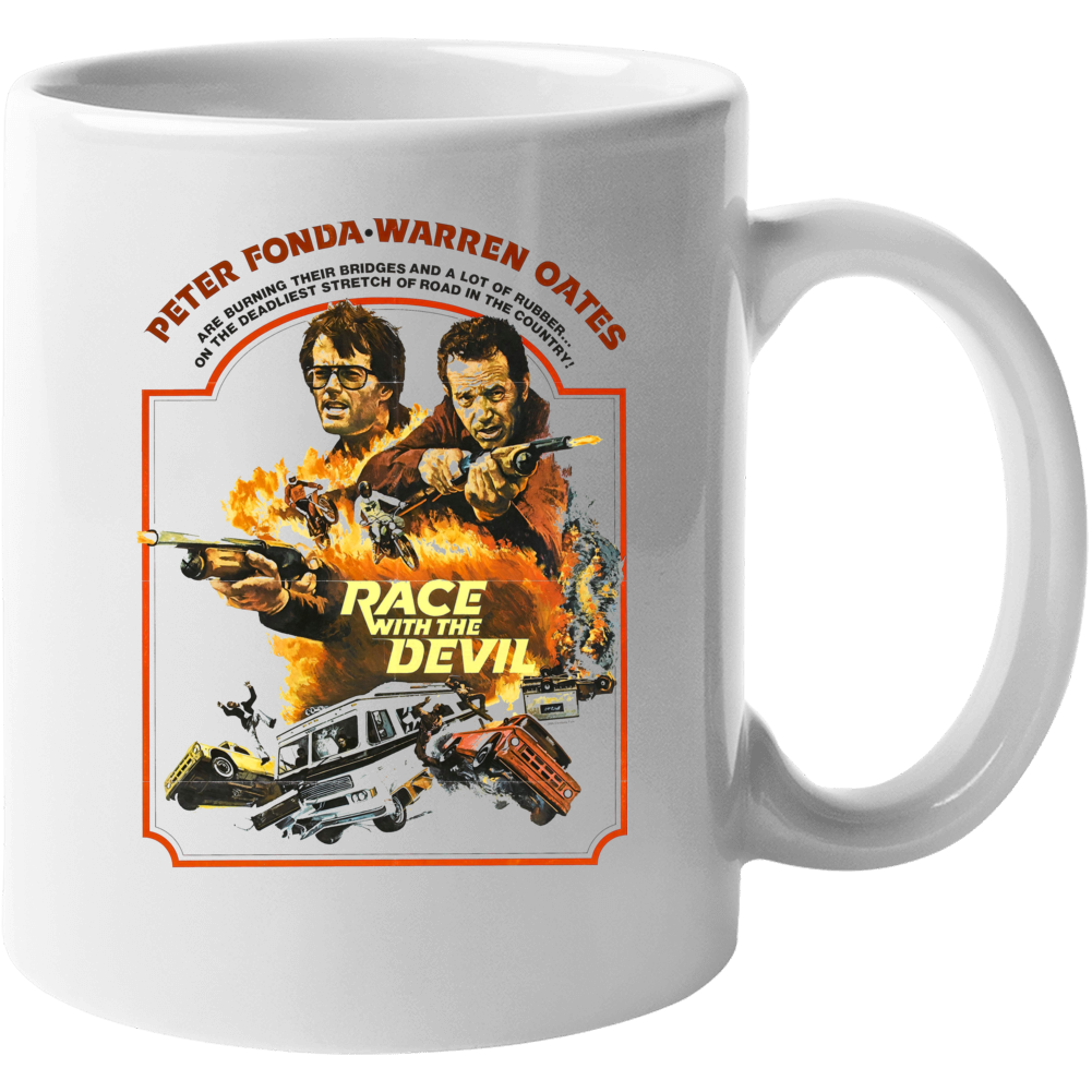 Race With The Devil Movie Peter Fonda Fan Poster Mug Race With The Devil Movie Peter Fonda Fan Poster Mug