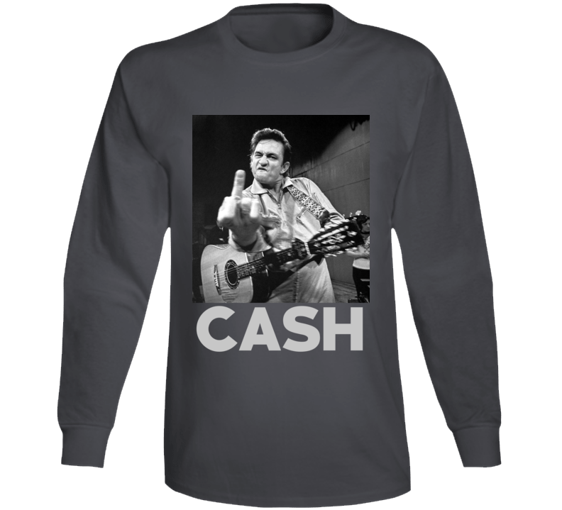 Johnny Cash Finger Country Music Legend Fan Long Sleeve Johnny Cash Finger Country Music Legend Fan Long Sleeve