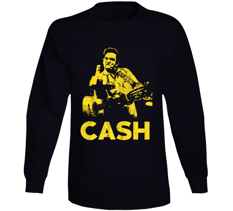 Johnny Cash Finger Country Music Nashville Fan Long Sleeve Johnny Cash Finger Country Music Nashville Fan Long Sleeve