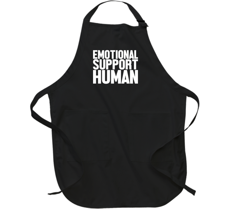 Emotional Support Human Funny Dog Parody Apron Emotional Support Human Funny Dog Parody Apron