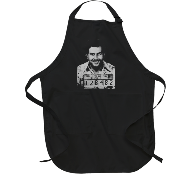 Pablo Escobar Columbian Legend Mugshot Apron Pablo Escobar Columbian Legend Mugshot Apron