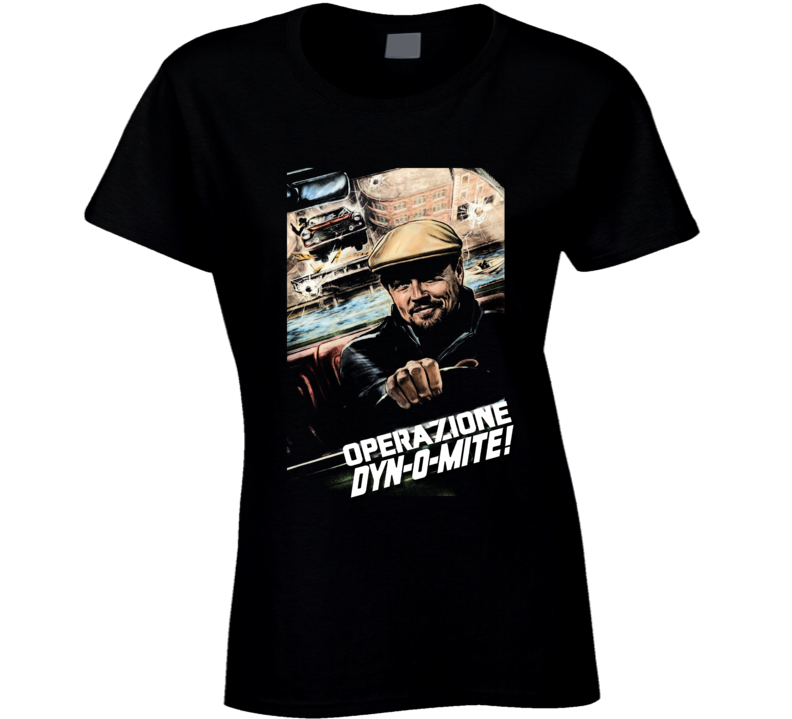 Operazione Dynomite Hollywood Leo Parody Poster Fan Ladies T Shirt Operazione Dynomite Hollywood Leo Parody Poster Fan Ladies T Shirt