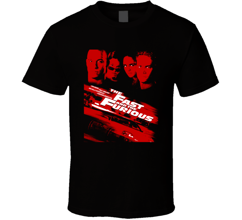 The Fast And The Furious Paul Walker Vin Diesel Movie Car T Shirt The Fast And The Furious Paul Walker Vin Diesel Movie Car T Shirt