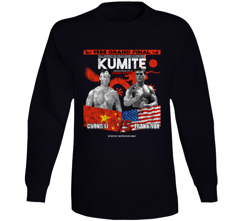 Bloodsport Kumite Jean-claude Van Damme Karate Mma Movie Fan Long Sleeve Bloodsport Kumite Jean-claude Van Damme Karate Mma Movie Fan Long Sleeve