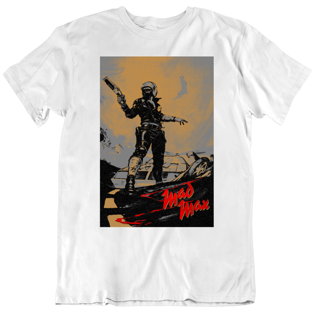 Mad Max Mel Gibson 70s Australian Classic Movie Fan T Shirt Mad Max Mel Gibson 70s Australian Classic Movie Fan T Shirt
