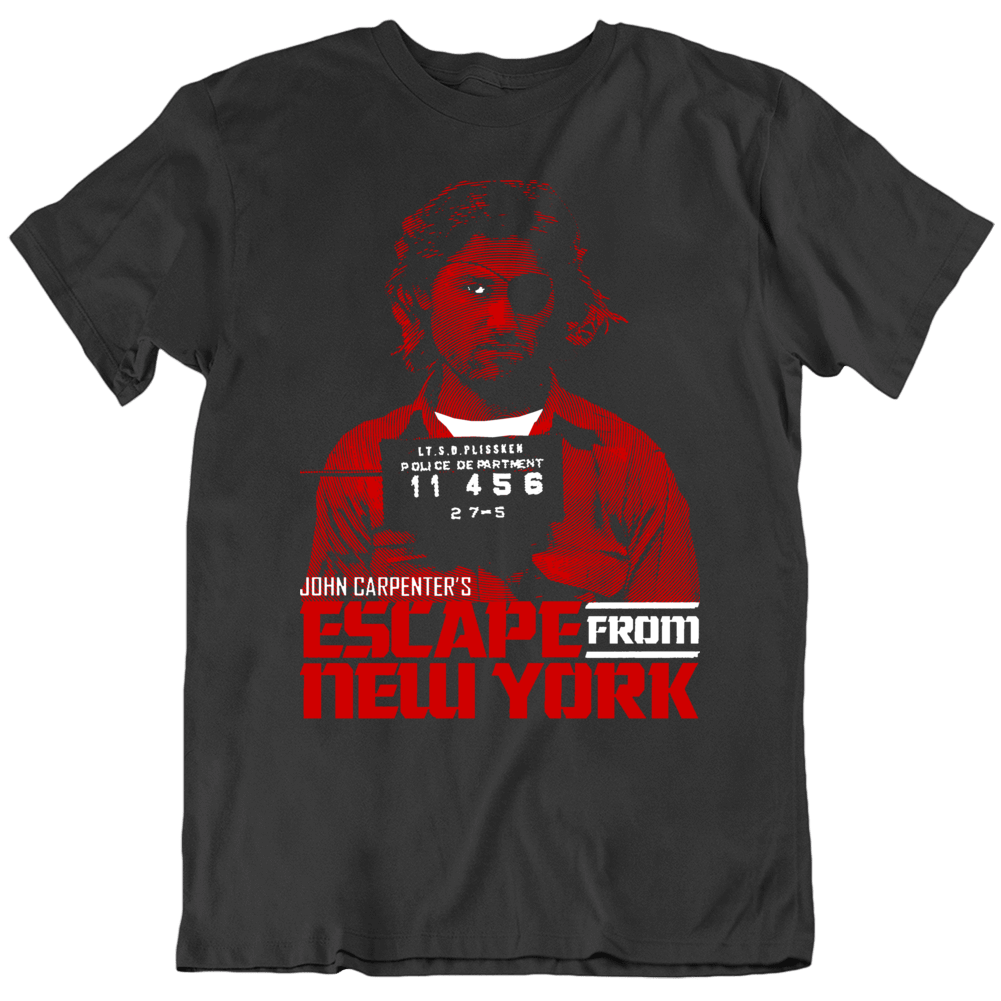 Escape From New York Kurt Russell Snake Plissken Classic 80s Movie Fan T Shirt Escape From New York Kurt Russell Snake Plissken Classic 80s Movie Fan T Shirt
