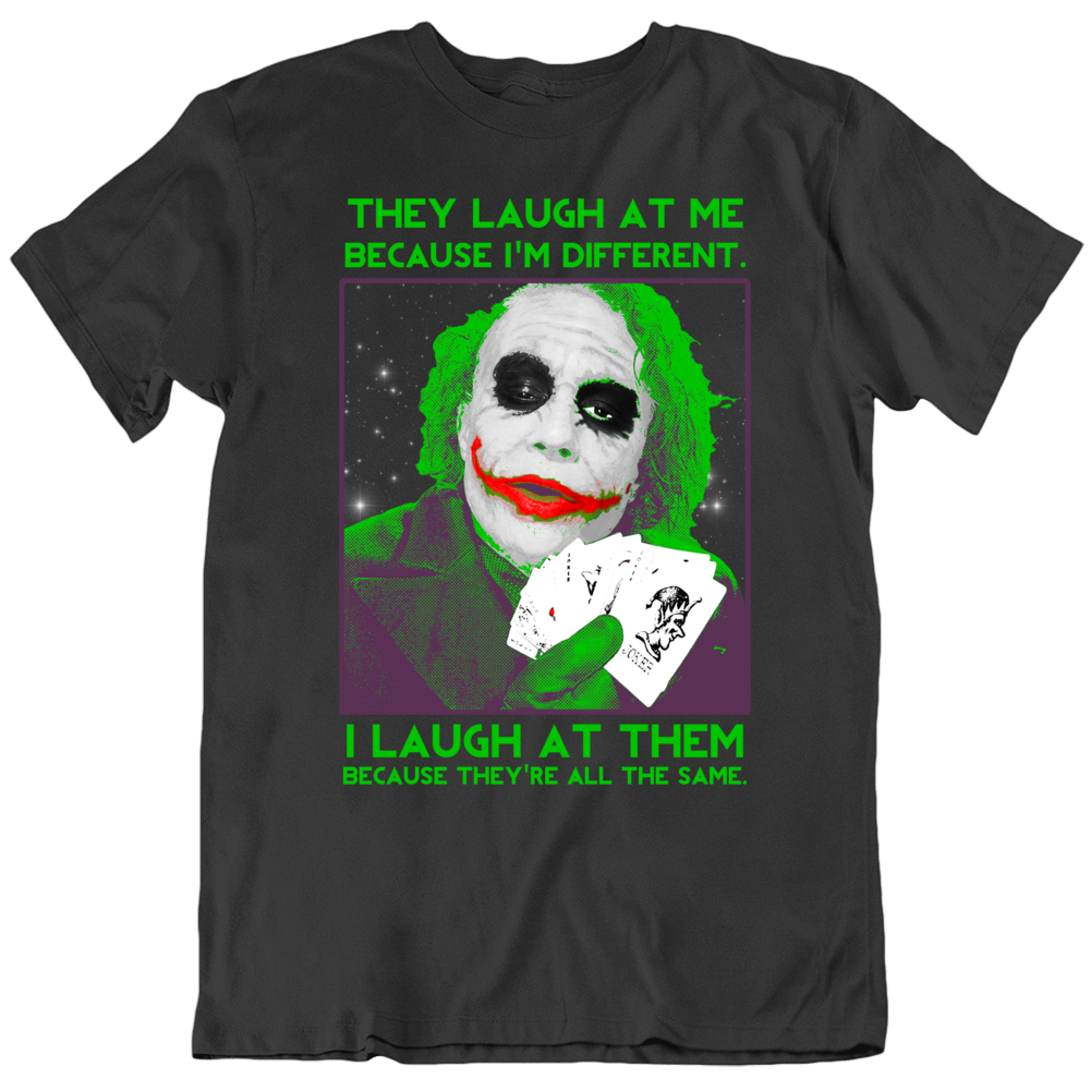 Joker Health Ledger Dark Knight Batman Fan T Shirt Joker Health Ledger Dark Knight Batman Fan T Shirt