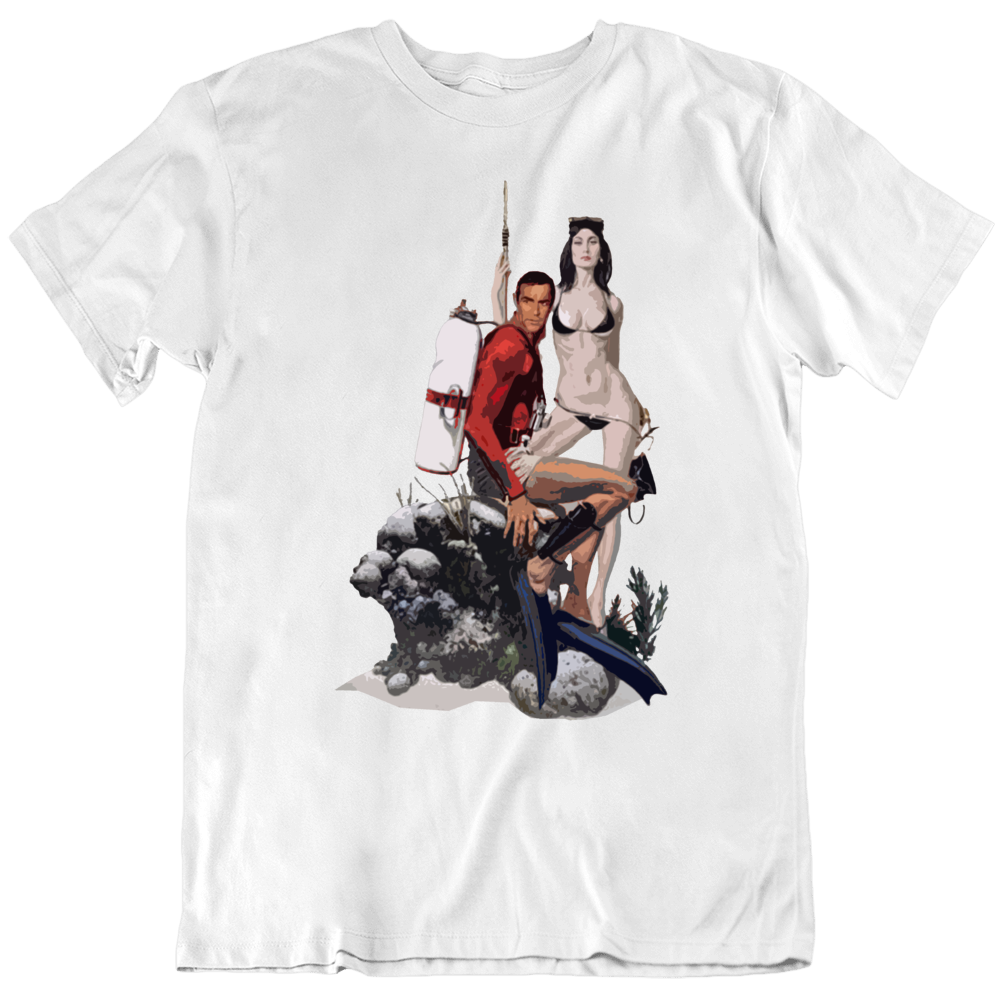 James Bond Sean Connery Thunderball Movie Fan T Shirt James Bond Sean Connery Thunderball Movie Fan T Shirt