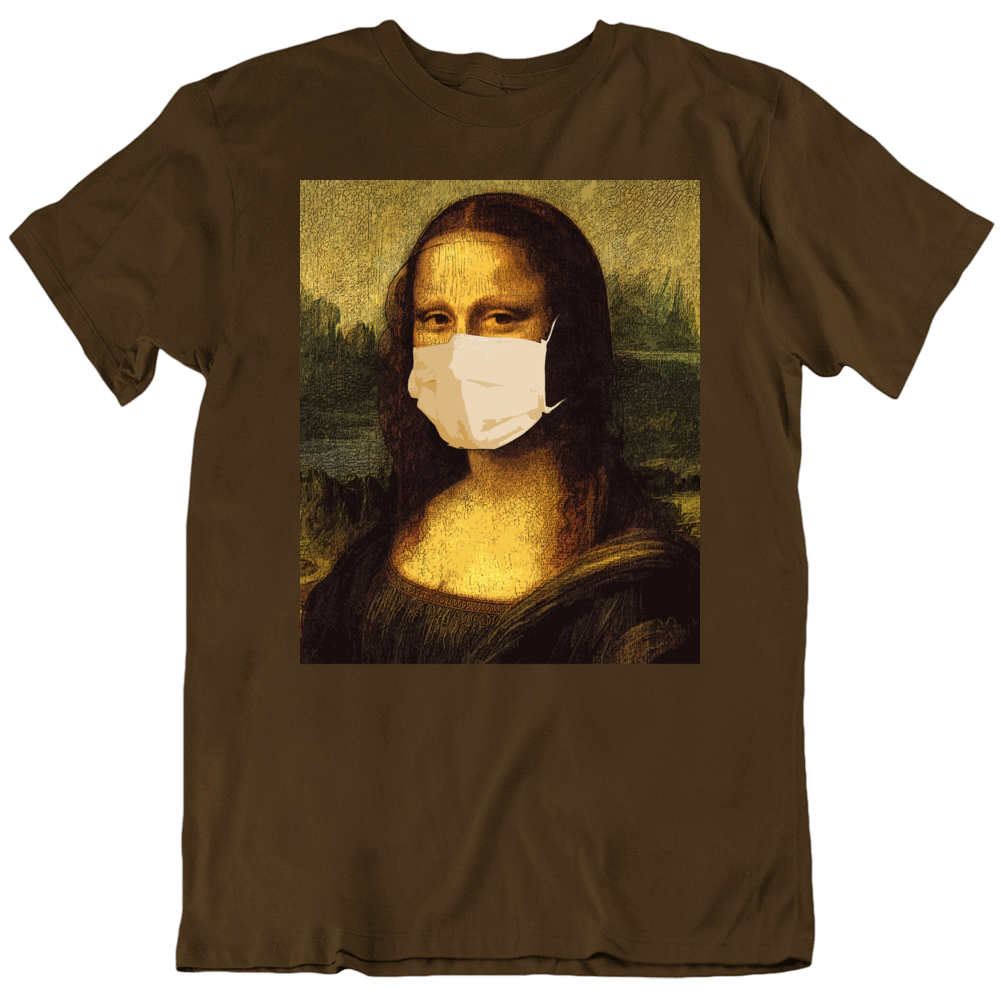 Mona Lisa Face Mask Parody Funny T Shirt Mona Lisa Face Mask Parody Funny T Shirt