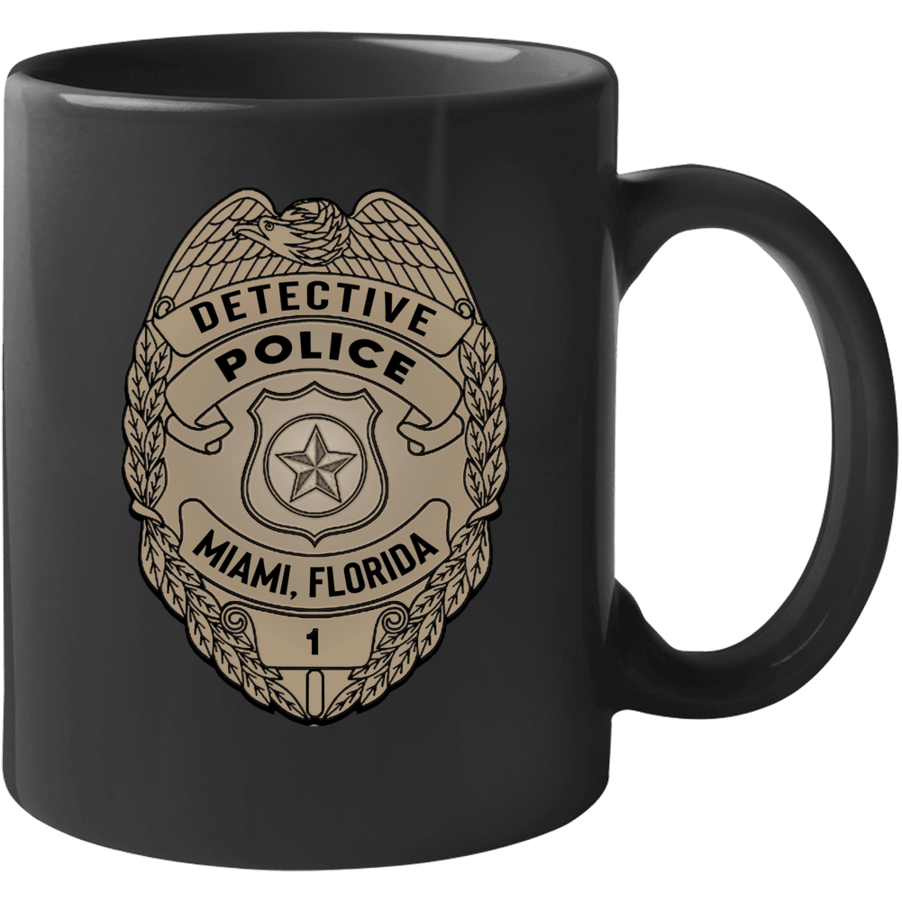 Police Detective Miami Florida Gift Prop Coffee Mug Police Detective Miami Florida Gift Prop Coffee Mug