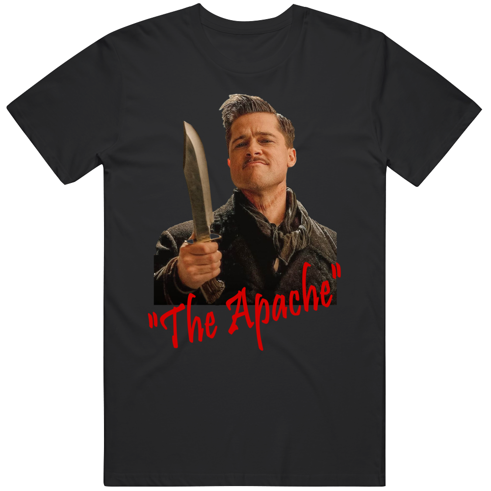 Brad Pitt The Apache Inglourious Basterds Classic Tarantino Movie Fan T Shirt Brad Pitt The Apache Inglourious Basterds Classic Tarantino Movie Fan T Shirt