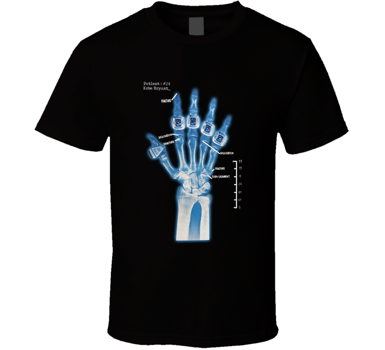 Kobe Bryant Hand X Ray Rings Champion Basketball Fan T Shirt