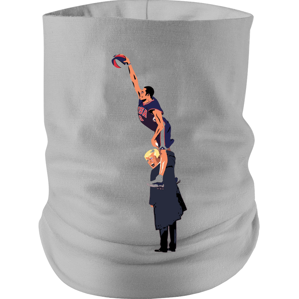Vince Carter Dunking Over Trump Funny Parody Neck gaiter Vince Carter Dunking Over Trump Funny Parody Neck gaiter