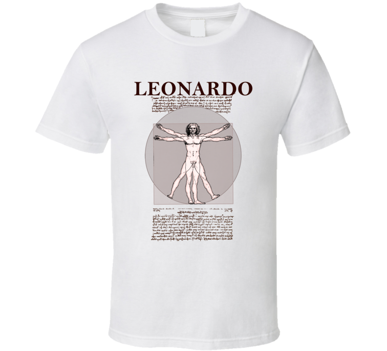 Leonardo Da Vinci The Virtruvian Man Study Of The Human Form T Shirt Leonardo Da Vinci The Virtruvian Man Study Of The Human Form T Shirt