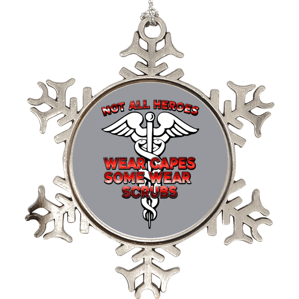 Not All Heroes Wear Capes Some Wear Scrubs Doctors Nurses Orderly Christmas Holiday Ornament Not All Heroes Wear Capes Some Wear Scrubs Doctors Nurses Orderly Christmas Holiday Ornament