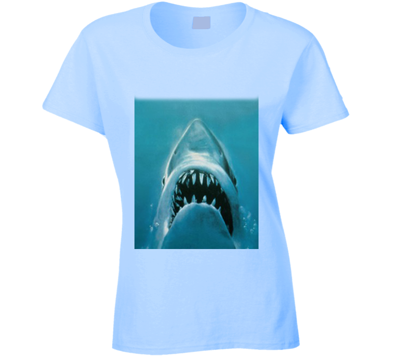 Shark Jaws Iconic Retro Fan Ladies T Shirt Shark Jaws Iconic Retro Fan Ladies T Shirt
