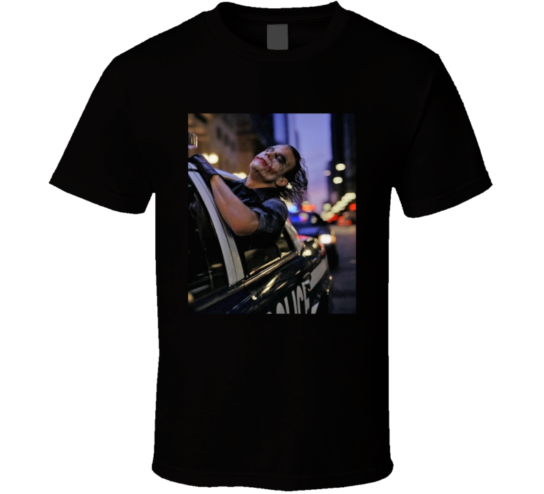 Joker Joaquin Phoenix Riding In Cop Car Movie Fan T Shirt Joker Joaquin Phoenix Riding In Cop Car Movie Fan T Shirt