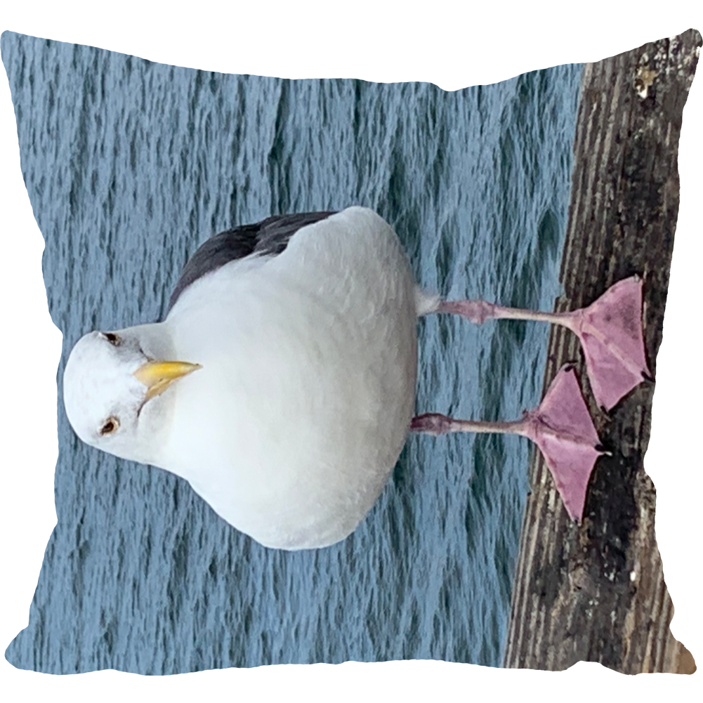 Seagull Funny California Throw Pillow Seagull Funny California Throw Pillow