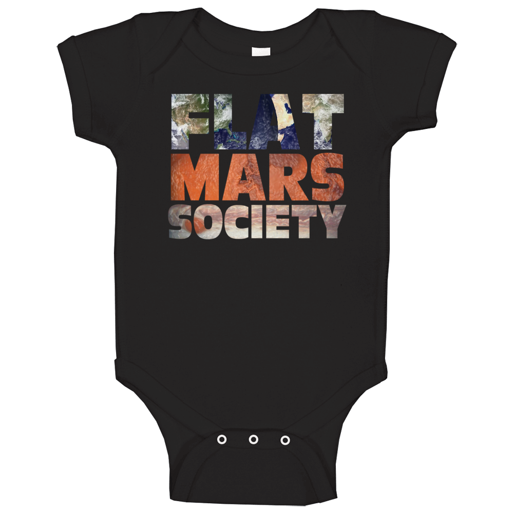 Flat Mars Society Funny Parody Baby One Piece Flat Mars Society Funny Parody Baby One Piece