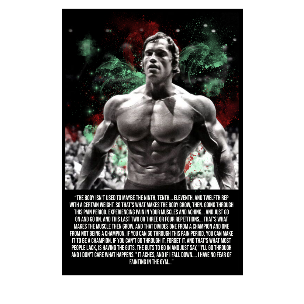 Various Sizes Arnold Quote Inspiration Gym Workout Poster Various Sizes Arnold Quote Inspiration Gym Workout Poster