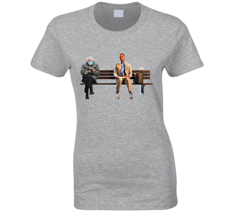 Bernie Sanders Meme Forest Gump Funny Parody Ladies T Shirt Bernie Sanders Meme Forest Gump Funny Parody Ladies T Shirt