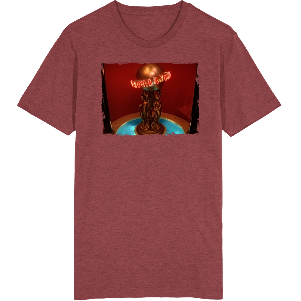 The World Is Yours Scarface Montana Globe Movie Fan T Shirt The World Is Yours Scarface Montana Globe Movie Fan T Shirt