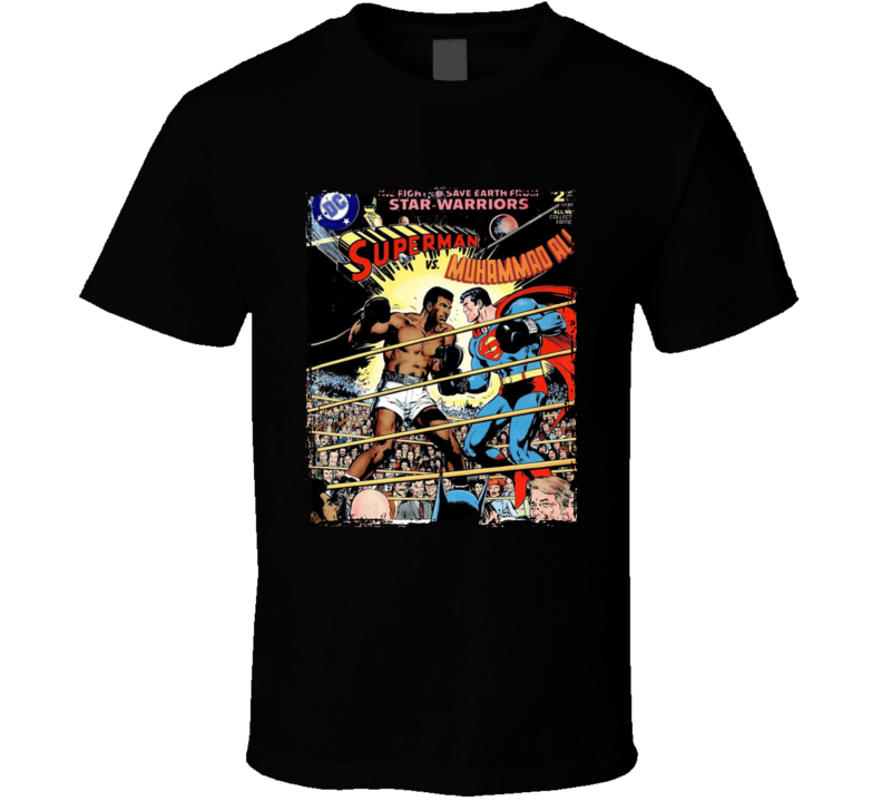 Superman Vs Muhammad Ali Match Boxing Legend Comic Fan T Shirt Superman Vs Muhammad Ali Match Boxing Legend Comic Fan T Shirt
