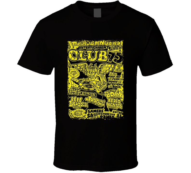 Headbangers Entertainment Club 75 Poster Music Fan T Shirt Headbangers Entertainment Club 75 Poster Music Fan T Shirt
