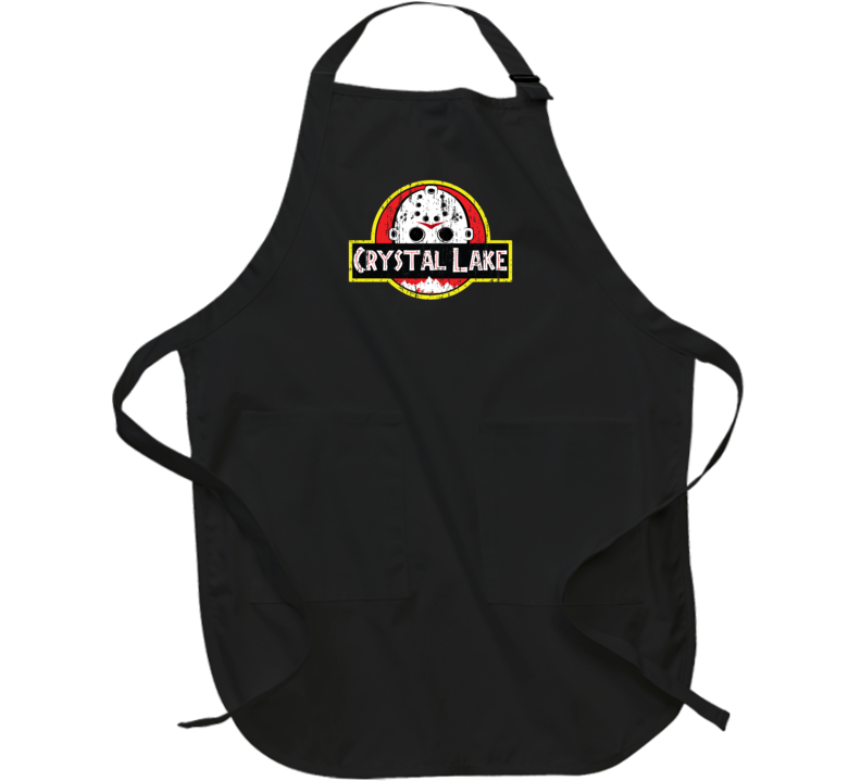 Camp Crystal Lake Jason Jurassic Park Mashup Movie Fan Apron Camp Crystal Lake Jason Jurassic Park Mashup Movie Fan Apron
