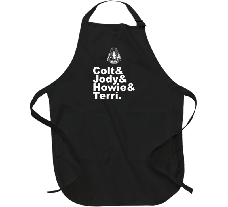 Colt And Jody And Howie And Terri Fall Guy 80s Tv Show Fan Apron Colt And Jody And Howie And Terri Fall Guy 80s Tv Show Fan Apron