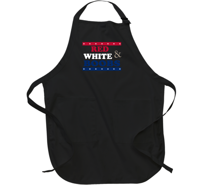 Red White And Boobs Sexy Apron Red White And Boobs Sexy Apron