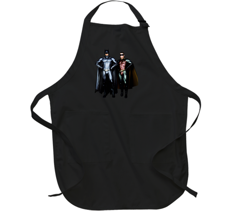 Batman And Robin Val Kilmer Chris O'donnell Movie Fan Apron Batman And Robin Val Kilmer Chris O'donnell Movie Fan Apron