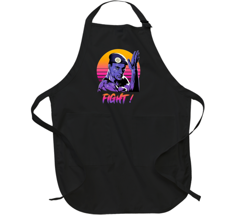 Jean Claude Van Damme Fight Mixed Martial Arts Movie Fan Apron Jean Claude Van Damme Fight Mixed Martial Arts Movie Fan Apron