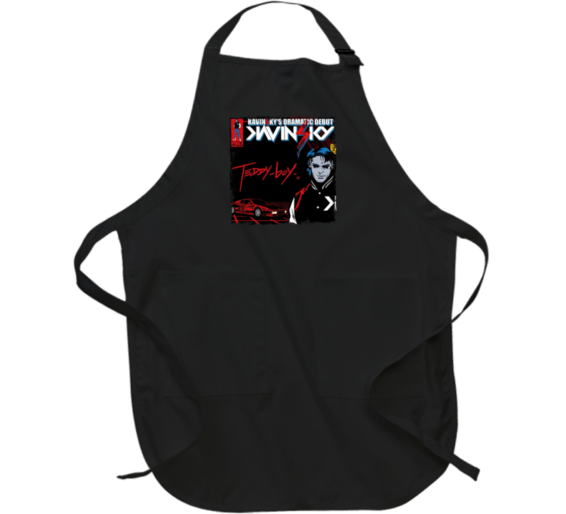 Teddy Boy Kavinsky's Dramatic Debut Album Cover Apron Teddy Boy Kavinsky's Dramatic Debut Album Cover Apron