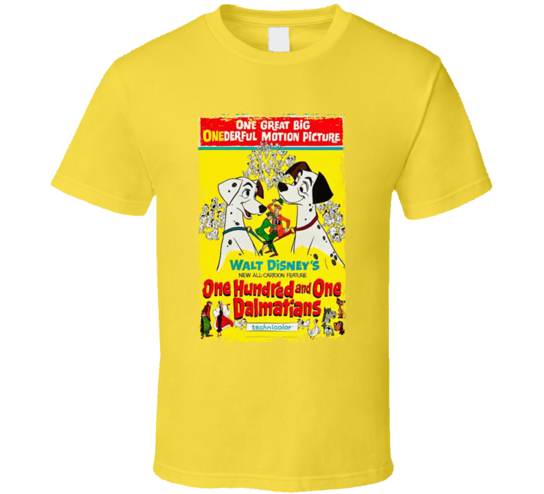 One Hundred And One Dalmatians Popular 1961 Movie Fan T Shirt One Hundred And One Dalmatians Popular 1961 Movie Fan T Shirt