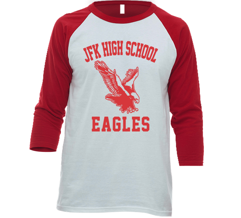 Jfk High School Eagles George Jerry Sitcom Funny Classic Fan Raglan T Shirt Jfk High School Eagles George Jerry Sitcom Funny Classic Fan Raglan T Shirt