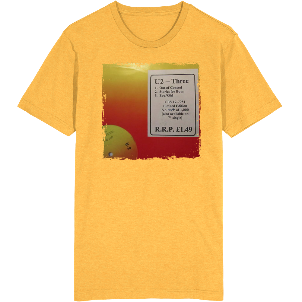 U2 Three Limited Edition Album Fan T Shirt U2 Three Limited Edition Album Fan T Shirt