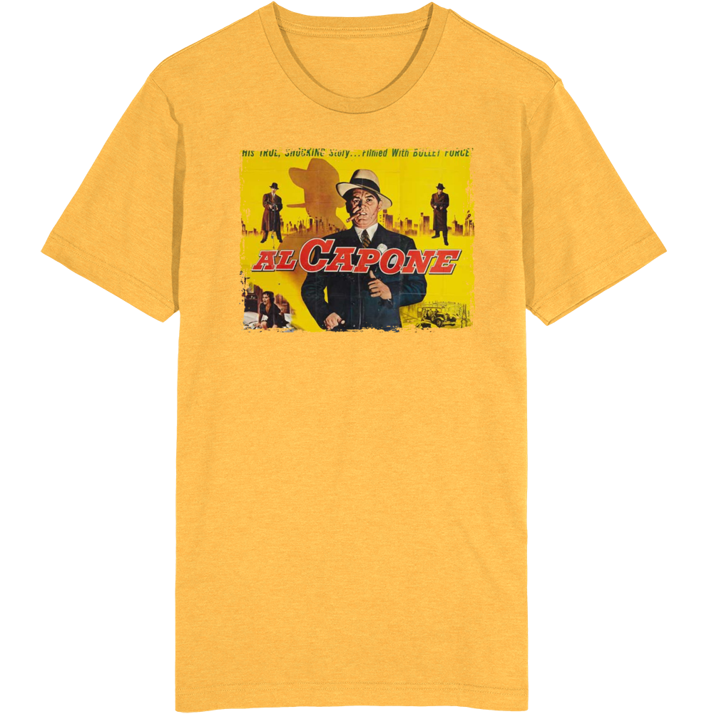 Al Capone 1959 Rod Steiger Mobster Movie Fan T Shirt Al Capone 1959 Rod Steiger Mobster Movie Fan T Shirt