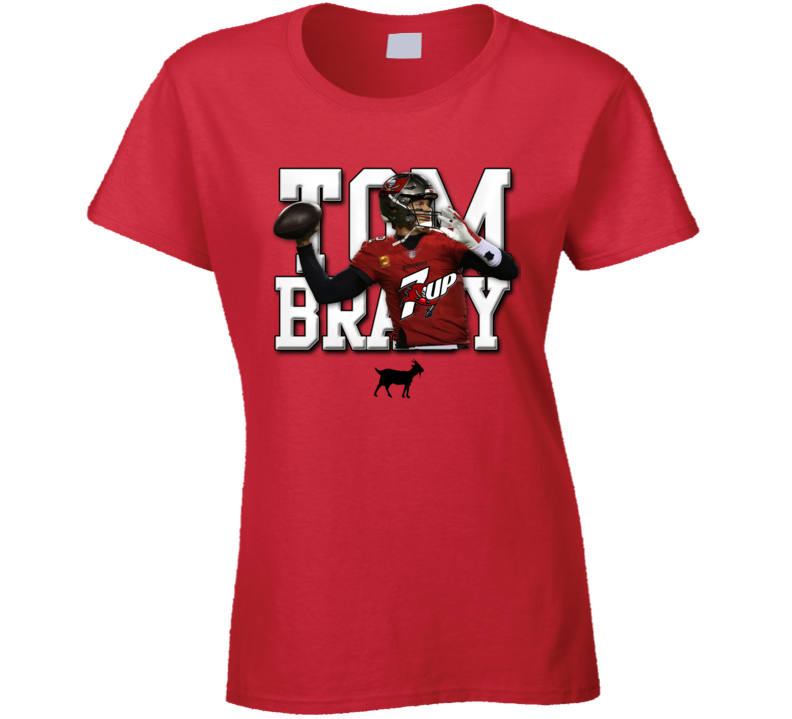 Tom Brady Goat 7 Rings Champs Tampa Fan Ladies T Shirt Tom Brady Goat 7 Rings Champs Tampa Fan Ladies T Shirt