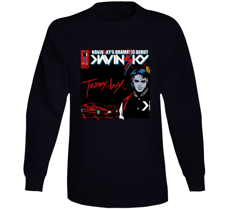 Teddy Boy Kavinsky's Dramatic Debut Album Cover Long Sleeve T Shirt Teddy Boy Kavinsky's Dramatic Debut Album Cover Long Sleeve T Shirt