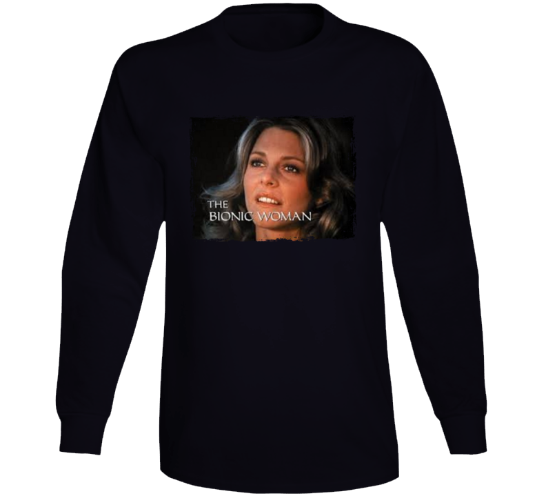 The Bionic Woman Jaime Sommers Lindsay Wagner 70s Tv Fan Long Sleeve T Shirt The Bionic Woman Jaime Sommers Lindsay Wagner 70s Tv Fan Long Sleeve T Shirt