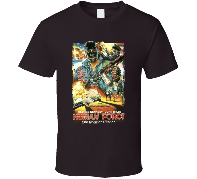 Human Force 80s Action German Movie T Shirt Human Force 80s Action German Movie T Shirt