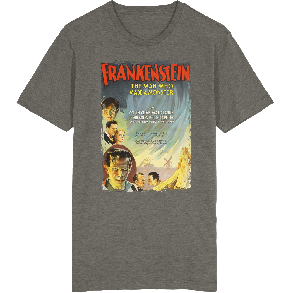 Frankenstein 30s Classic Horror Movie Fan T Shirt Frankenstein 30s Classic Horror Movie Fan T Shirt