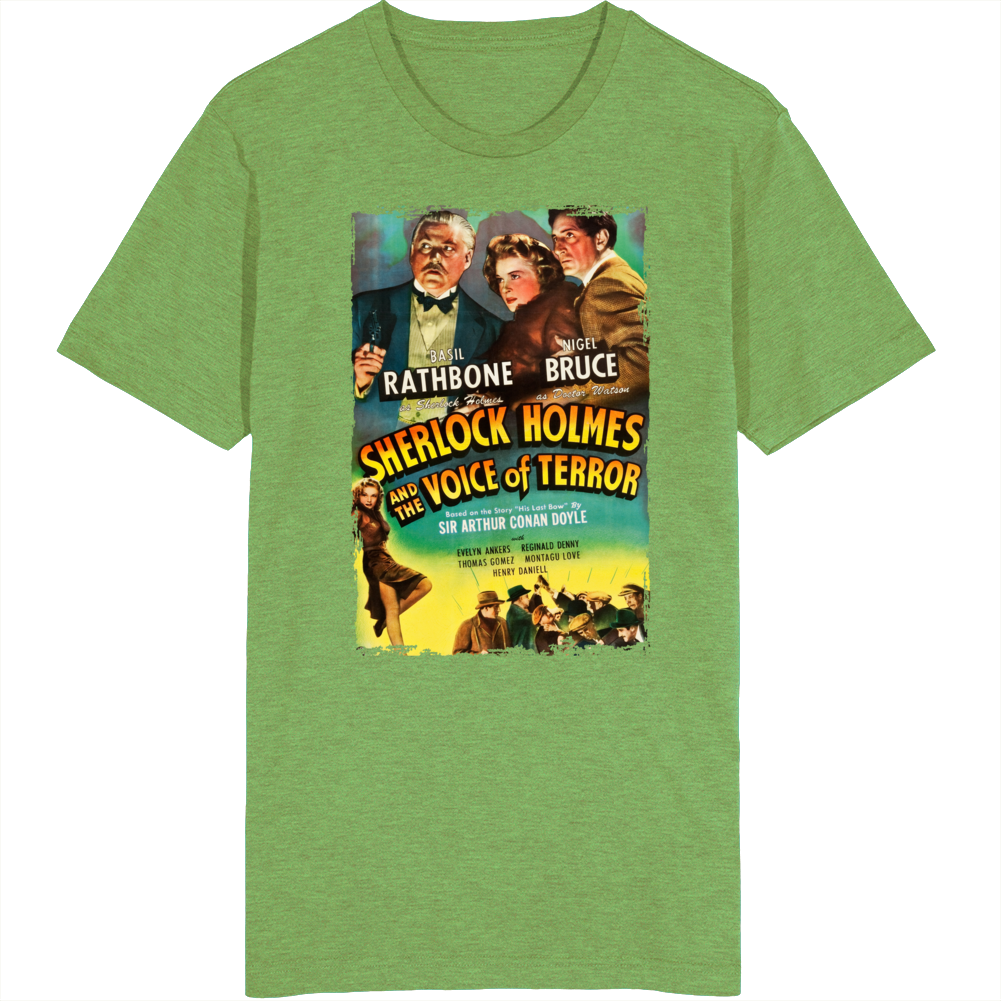 Sherlock Holmes And The Voice Of Terror 40s Mystery Detective Movie T Shirt Sherlock Holmes And The Voice Of Terror 40s Mystery Detective Movie T Shirt
