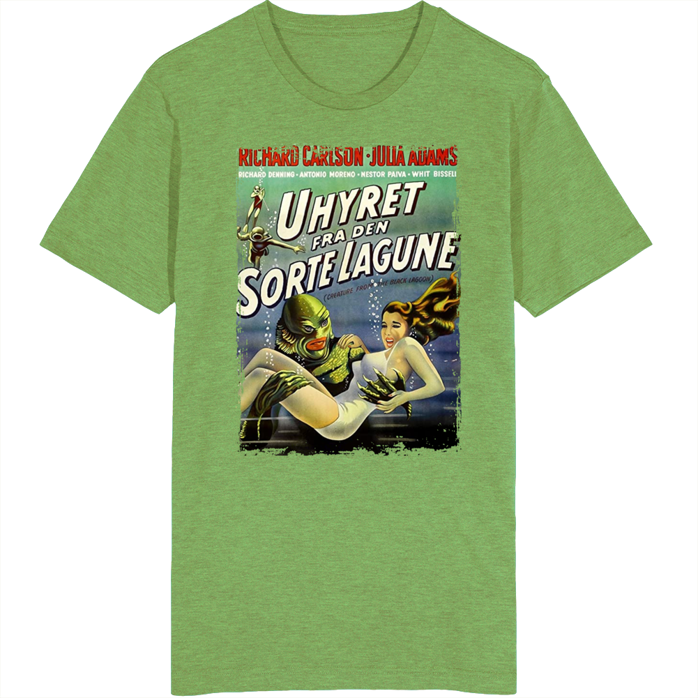 Creature From The Black Lagoon 50s Danish Movie T Shirt Creature From The Black Lagoon 50s Danish Movie T Shirt