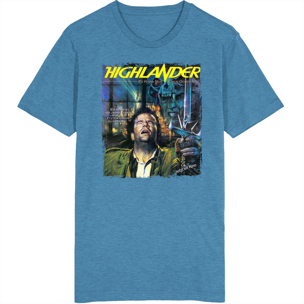 Highlander Christopher Lambert 80s Movie Fan T Shirt Highlander Christopher Lambert 80s Movie Fan T Shirt