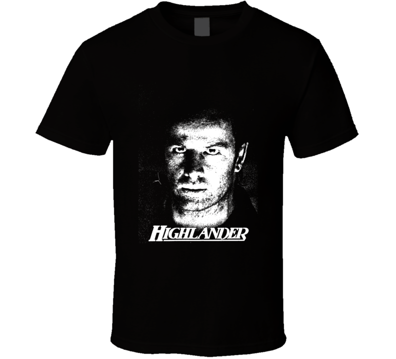 Highlander Christopher Lambert 80s Movie Fan T Shirt Highlander Christopher Lambert 80s Movie Fan T Shirt