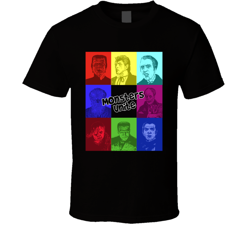 Monsters Unite Classic Movie Monsters Fan T Shirt Monsters Unite Classic Movie Monsters Fan T Shirt