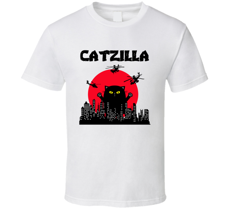 Catzilla Funny Cat Godzilla Mashup T Shirt Catzilla Funny Cat Godzilla Mashup T Shirt